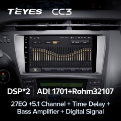 Штатная магнитола Teyes CC3 6/128 Toyota Prius 3 XW30 (2009-2015) F1 Правый руль