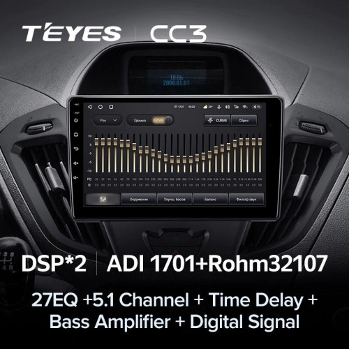 Штатная магнитола Teyes CC3 4/32 Ford Transit (2012-2021) F2 (0din)