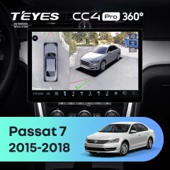 Штатная магнитола Teyes CC4 Pro 360 12/256 Volkswagen Passat 7 B7 NMS (2015-2018) F2 (13")