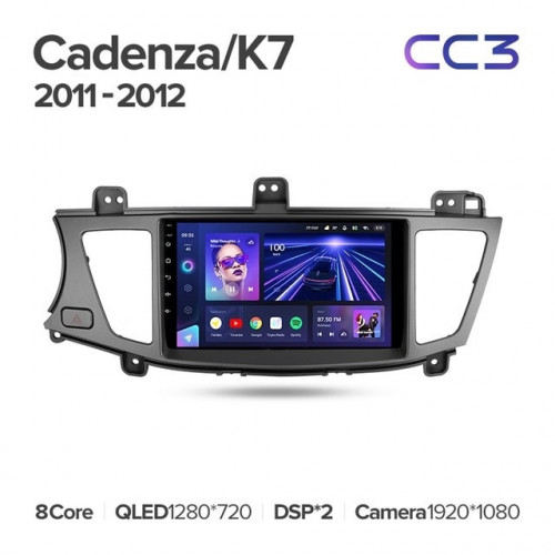 Штатная магнитола Teyes CC3 6/128 Kia Cadenza K7 (2011-2012)