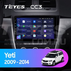 Штатная магнитола Teyes CC3 6/128 Skoda Yeti 5L (2009-2014) (10 inch Universal)