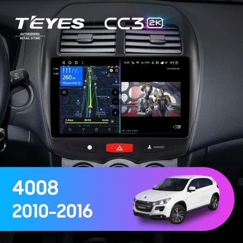 Штатная магнитола Teyes CC3 2K 6/128 Peugeot 4008 (2010-2016) F1 Тип-B