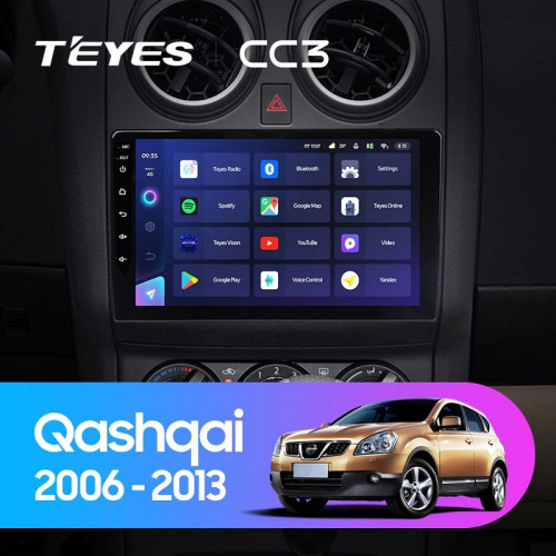 Штатная магнитола Teyes CC3 4/64 Nissan Qashqai 1 J10 (2006-2013) F1