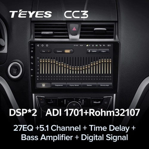 Штатная магнитола Teyes CC3 6/128 Geely Emgrand EC7 (2016-2018)