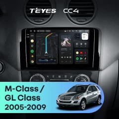 Штатная магнитола Teyes CC4 6/64 Mercedes-Benz ML-Class X164 (2005-2009) F2