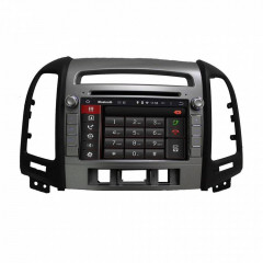 Штатная магнитола Carmedia KD-7021-P6 Hyundai Santa Fe 2006-2010 (3 отверстия под кнопки)