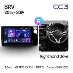 Штатная магнитола Teyes CC3 4/64 Honda BRV (2015-2019) Правый руль