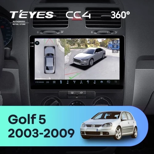 Штатная магнитола Teyes CC4 360 8/128 Volkswagen Golf 5 (2003-2009) F1