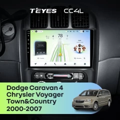 Штатная магнитола Teyes CC4L 4/64 Chrysler Town & Country 4 RS (2000-2007) Тип-A
