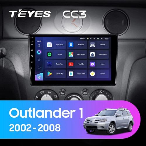 Штатная магнитола Teyes CC3 6/128 Mitsubishi Outlander 1 (2002-2008) F2