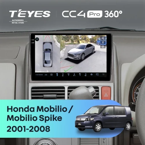 Штатная магнитола Teyes CC4 Pro 360 12/256 Honda Mobilio Spike (2001-2008)