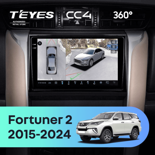 Штатная магнитола Teyes CC4 360 6/64 Toyota Fortuner 2 (2015-2024)
