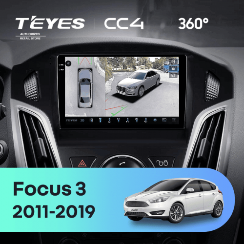 Штатная магнитола Teyes CC4 360 8/128 Ford Focus 3 (2011-2019) F2