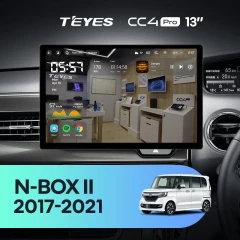 Штатная магнитола Teyes CC4 Pro 12/256 Honda N-BOX 2 JF3/4 (2017-2021) Правый руль (13")