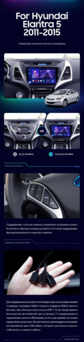 Штатная магнитола Teyes CC3 2K 4/64 Hyundai Elantra 5 JK GD MD UD (2010-2016) F2