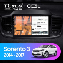 Штатная магнитола Teyes CC3L 4/64 Kia Sorento 3 Prime (2014-2017) Тип-A
