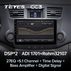 Штатная магнитола Teyes CC3 4/64 Toyota Highlander 2 XU40 (2007-2013) F2 10"