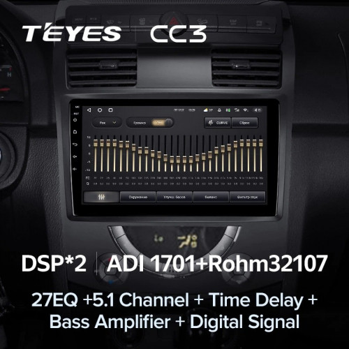 Штатная магнитола Teyes CC3 4/64 SsangYong Rexton Y250 2 (2006-2012)
