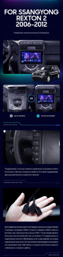 Штатная магнитола Teyes CC3 4/64 SsangYong Rexton Y250 2 (2006-2012)