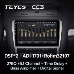 Штатная магнитола Teyes CC3 6/128 Skoda Octavia 2 A5 (2008-2013) Серая