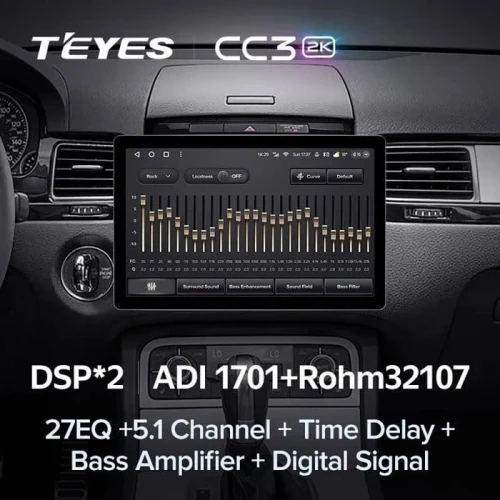 Штатная магнитола Teyes CC3 2K 4/32 Volkswagen Touareg FL NF (2010-2018) (11")