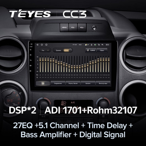 Штатная магнитола Teyes CC3 4/32 Citroen Berlingo 2 B9 (2008-2019)