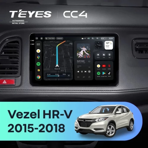 Штатная магнитола Teyes CC4 6/64 Honda HR-V (2015-2018)