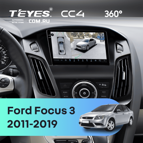 Штатная магнитола Teyes CC4 360 8/128 Ford Focus 3 (2011-2019) (черная) F3