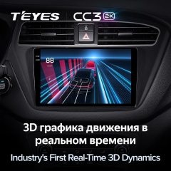 Штатная магнитола Teyes CC3 2K 6/128 Hyundai i20 2 GB (2018-2020)