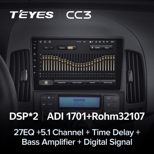 Штатная магнитола Teyes CC3 4/64 Hyundai i30 1 FD (2007-2012) F2