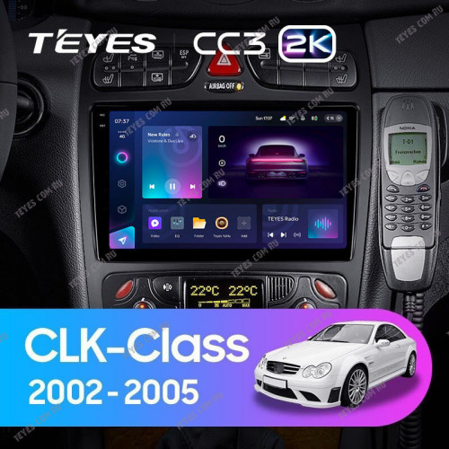 Штатная магнитола Teyes CC3 2K 360 6/128 Mercedes-Benz CLK-Class C209 A209 (2002-2005) F2