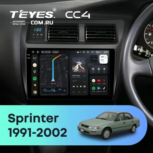 Штатная магнитола Teyes CC4 6/64 Toyota Sprinter 7 E100 (1991-2002) Правый руль F1