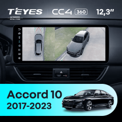 Штатная магнитола Teyes CC4 12.3" 360 6/64 Honda Accord 10 CV (2017-2023) Тип-B