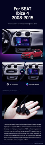 Штатная магнитола Teyes CC3 2K 4/32 Seat Ibiza 6J (2008-2015)