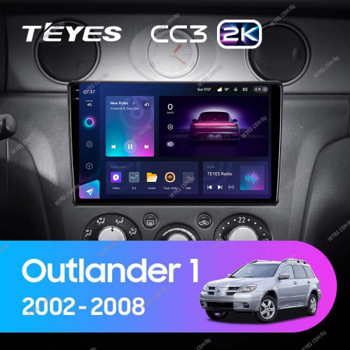 Штатная магнитола Teyes CC3 2K 4/64 Mitsubishi Outlander 1 (2002-2008) F1