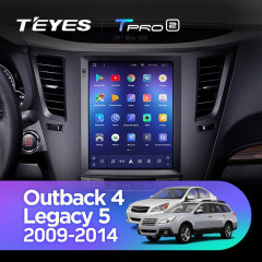Штатная магнитола Tesla style Teyes TPRO 2 4/32 Subaru Outback 4 BR Legacy 5 (2009-2014)
