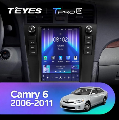 Штатная магнитола Tesla style Teyes TPRO 2 4/64 Toyota Camry 6 XV 40 50 (2006-2011) F2