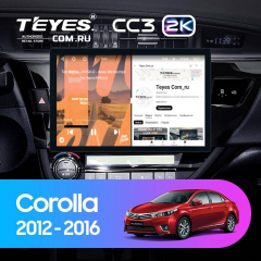 Штатная магнитола Teyes CC3 2K 4/64 Toyota Corolla (2012-2016) Тип-A (11&quot;)