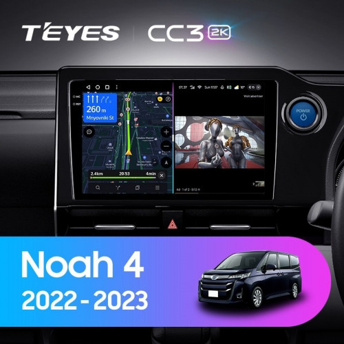 Штатная магнитола Teyes CC3 2K 6/128 Toyota Noah 4 R90 (2022-2023) Правый руль