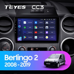 Штатная магнитола Teyes CC3 6/128 Citroen Berlingo 2 B9 (2008-2019)