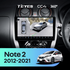 Штатная магнитола Teyes CC4 360 8/128 Nissan Note 2 E12 (2012-2021)