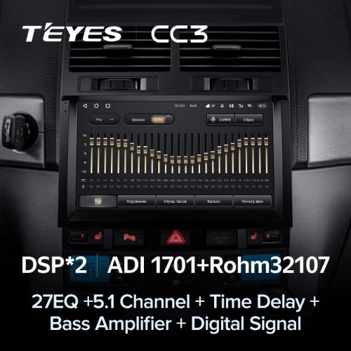 Штатная магнитола Teyes CC3 6/128 Volkswagen Touareg GP (2002-2010) F2