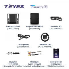 Штатная магнитола Tesla style Teyes TPRO 2 6/128 Infiniti Fx35 (2006-2009)