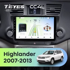 Штатная магнитола Teyes CC4L 4/64 Toyota Highlander 2 XU40 (2007-2013) F1 10"