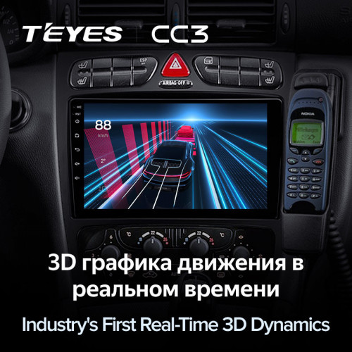 Штатная магнитола Teyes CC3 4/32 Mercedes-Benz C/CLK-Class S203 W203 W209 A209 (2000-2005) F1