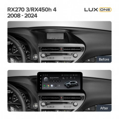 Переходная рамка Lexus RX270 3 RX450h 3 AL10 (2008-2015 RX450h 4 AL20 (2015-2024) Тип-A (12,3")