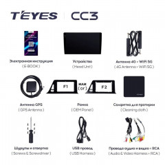 Штатная магнитола Teyes CC3 4/32 Toyota C-HR (2016-2020) F2 Правый руль