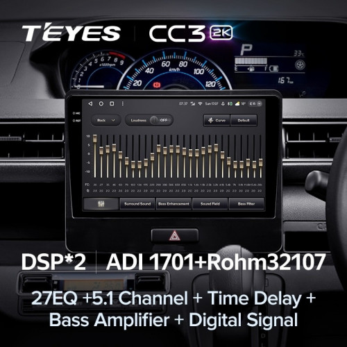 Штатная магнитола Teyes CC3 2K 4/64 Suzuki Wagon R VI (2017-2021)