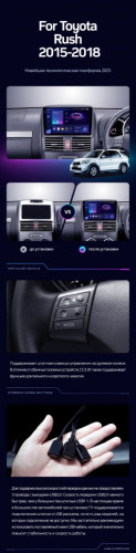 Штатная магнитола Teyes CC3 2K 6/128 Toyota Rush (2015-2018) Правый руль