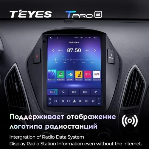 Штатная магнитола Tesla style Teyes TPRO 2 6/128 Hyundai IX35 (2009-2015) F1 Тип-AB